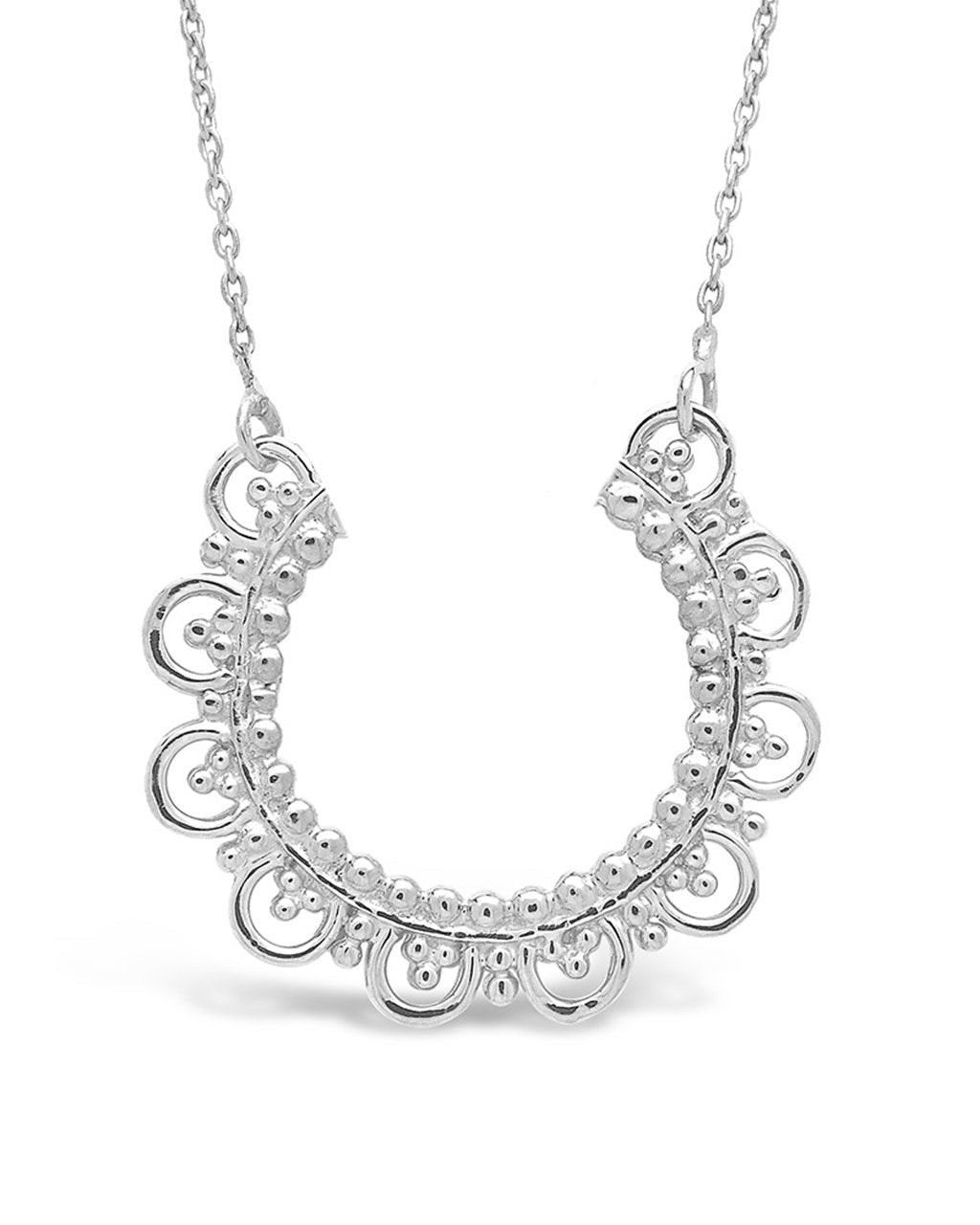 Sterling Silver Embellished Arch Pendant - Sterling Forever