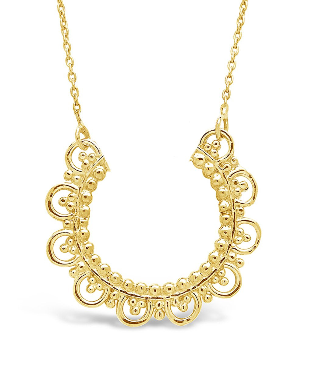 Sterling Silver Embellished Arch Pendant - Sterling Forever