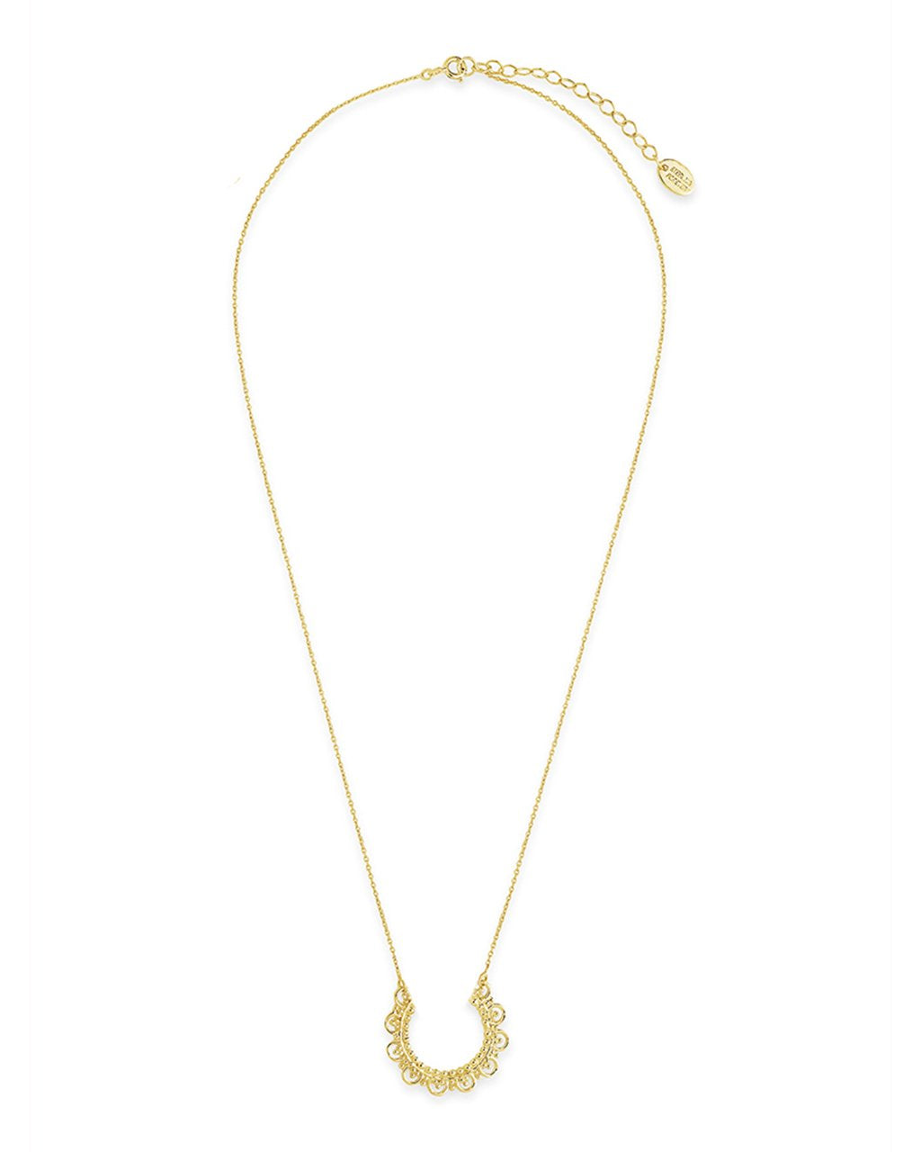 Sterling Silver Embellished Arch Pendant - Sterling Forever