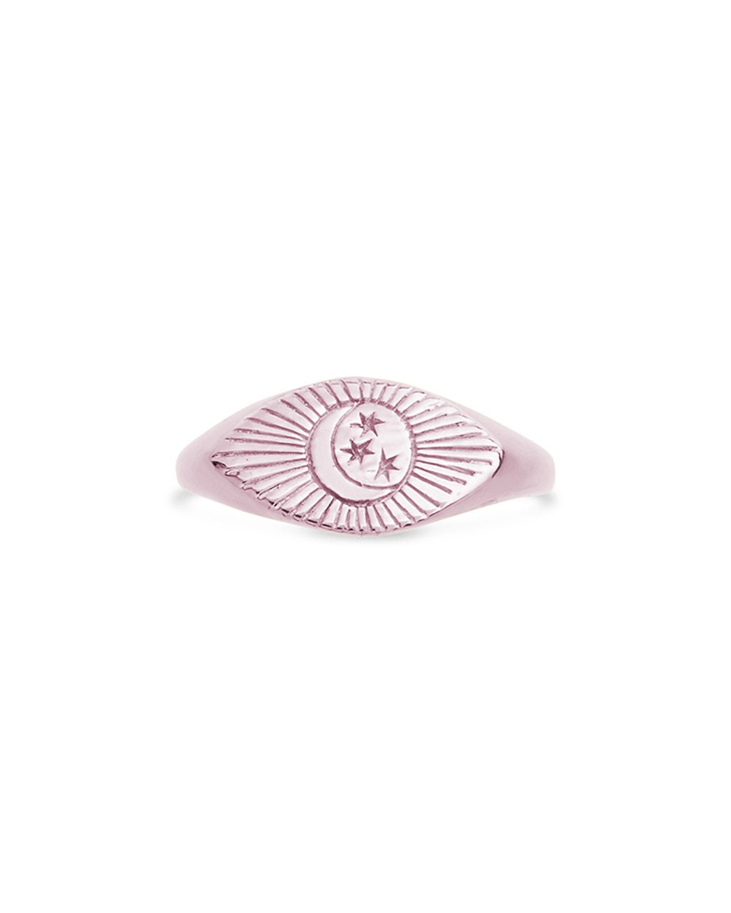 Sterling Silver Starry Nights Eye Signet Ring - Sterling Forever