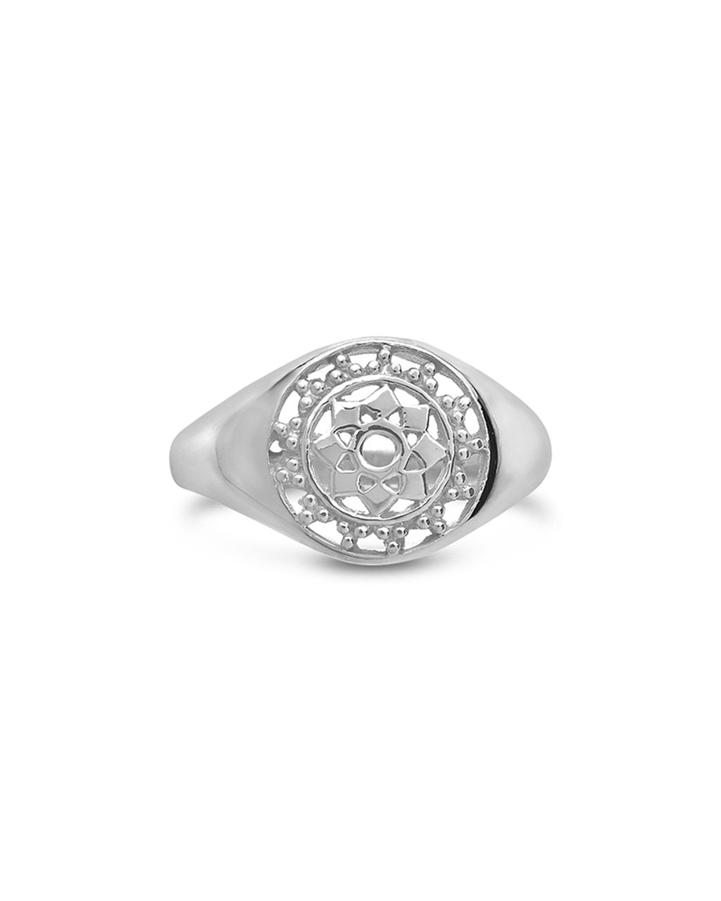 Sterling Silver Pinwheel Signet Ring - Sterling Forever