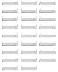 Sterling Silver Bar Initial Necklace - Sterling Forever