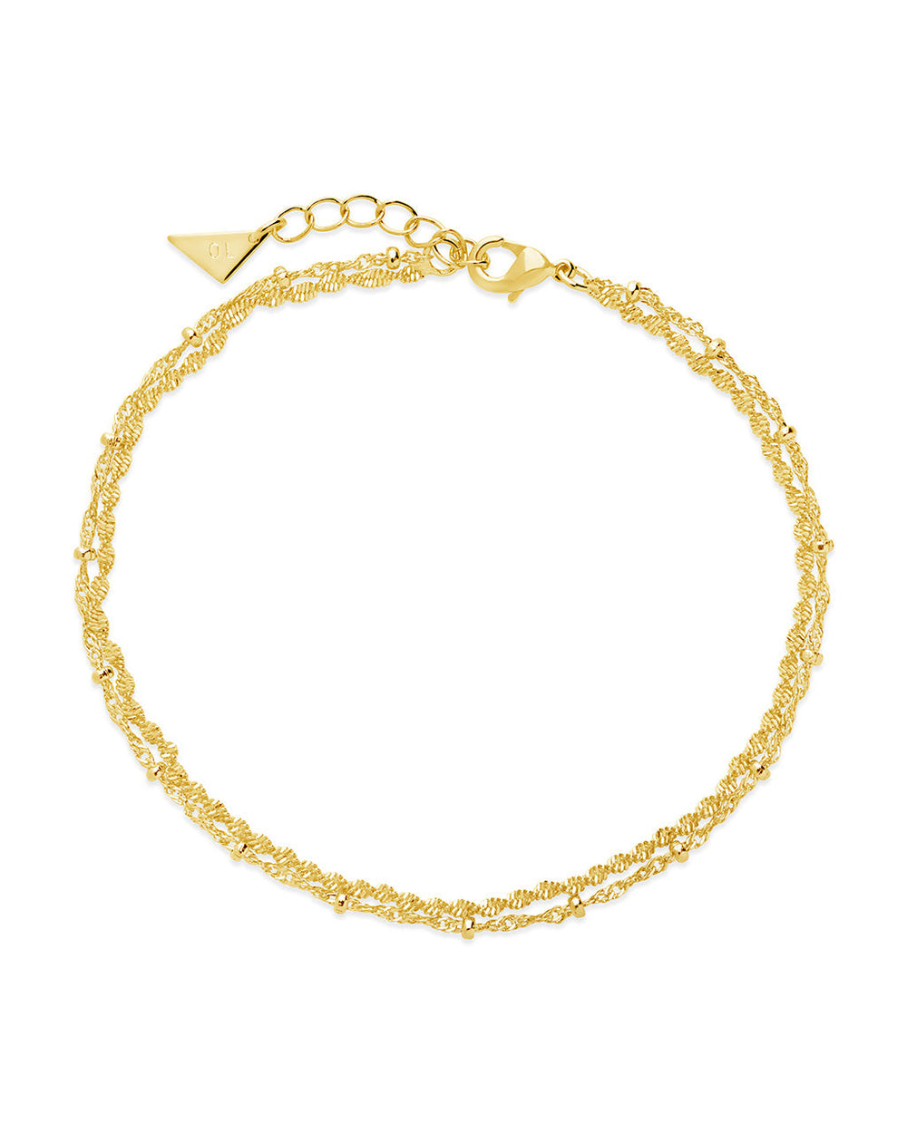Kyra Layered Chain Anklet Anklet Sterling Forever Gold 