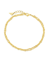 Kyra Layered Chain Anklet Anklet Sterling Forever Gold 