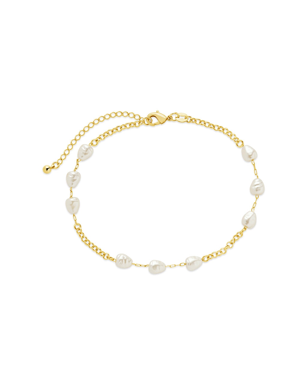 Allie Pearl Anklet Anklet Sterling Forever Gold 