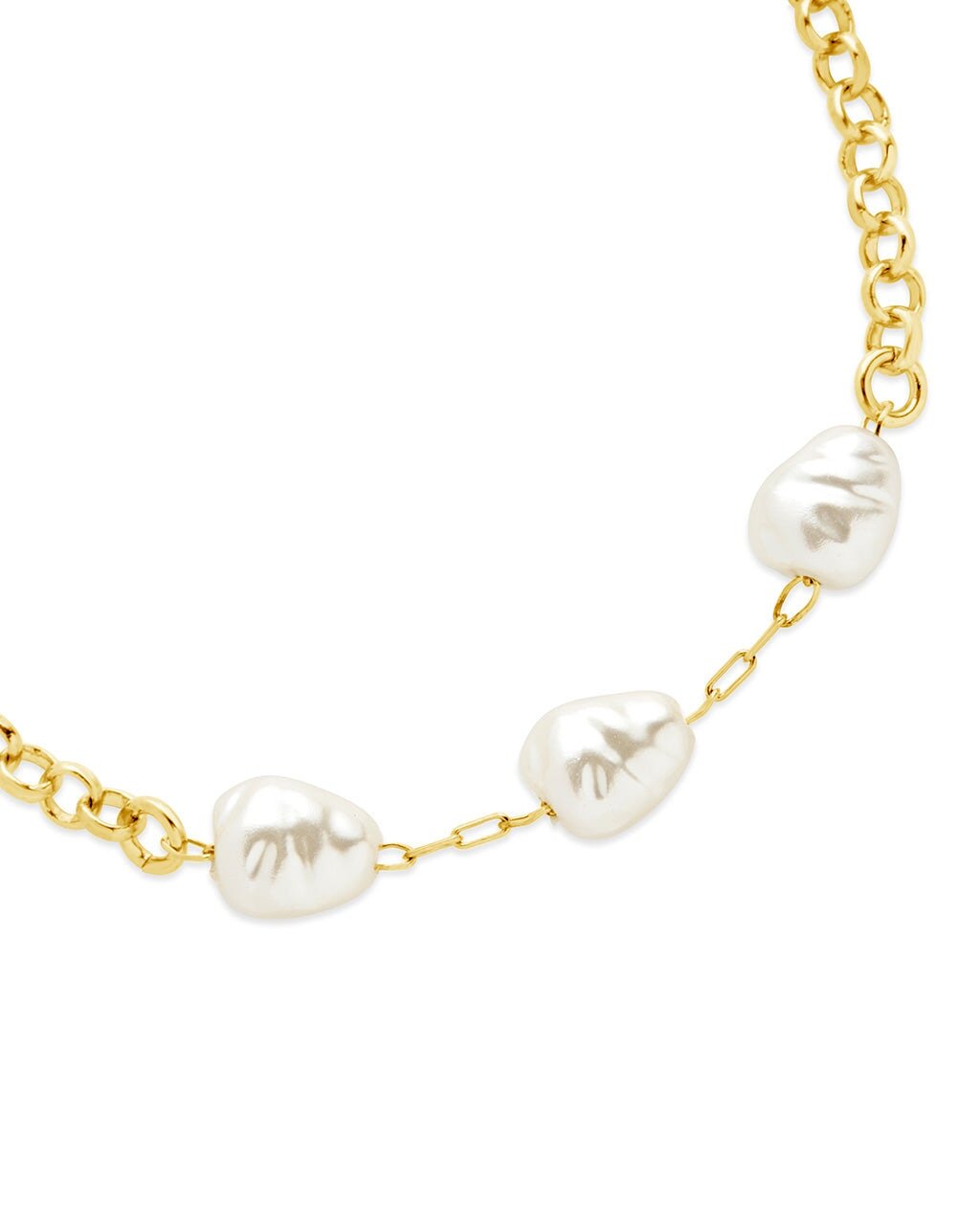 Allie Stationed Pearl Anklet - Sterling Forever