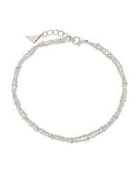 Kyra Layered Chain Anklet Anklet Sterling Forever Silver 
