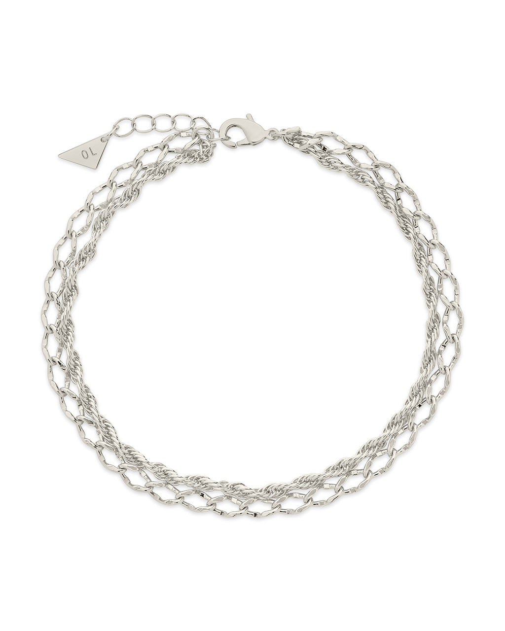 Tessa Layered Chain Anklet Anklet Sterling Forever Silver 