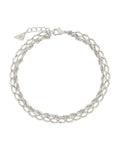 Tessa Layered Chain Anklet Anklet Sterling Forever Silver 
