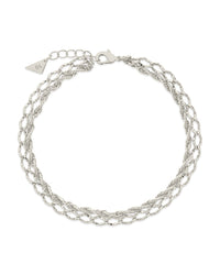 Tessa Layered Chain Anklet Anklet Sterling Forever Silver 