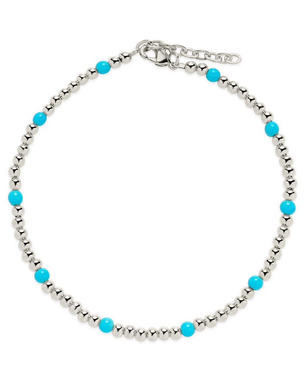 Calypso Beaded Anklet Anklet Sterling Forever Silver 