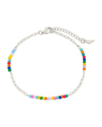 Iridiana Beaded Anklet Anklet Sterling Forever Silver 