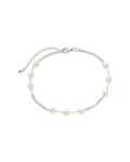 Allie Stationed Pearl Anklet - Sterling Forever