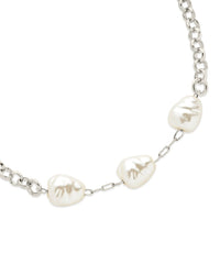 Allie Stationed Pearl Anklet - Sterling Forever