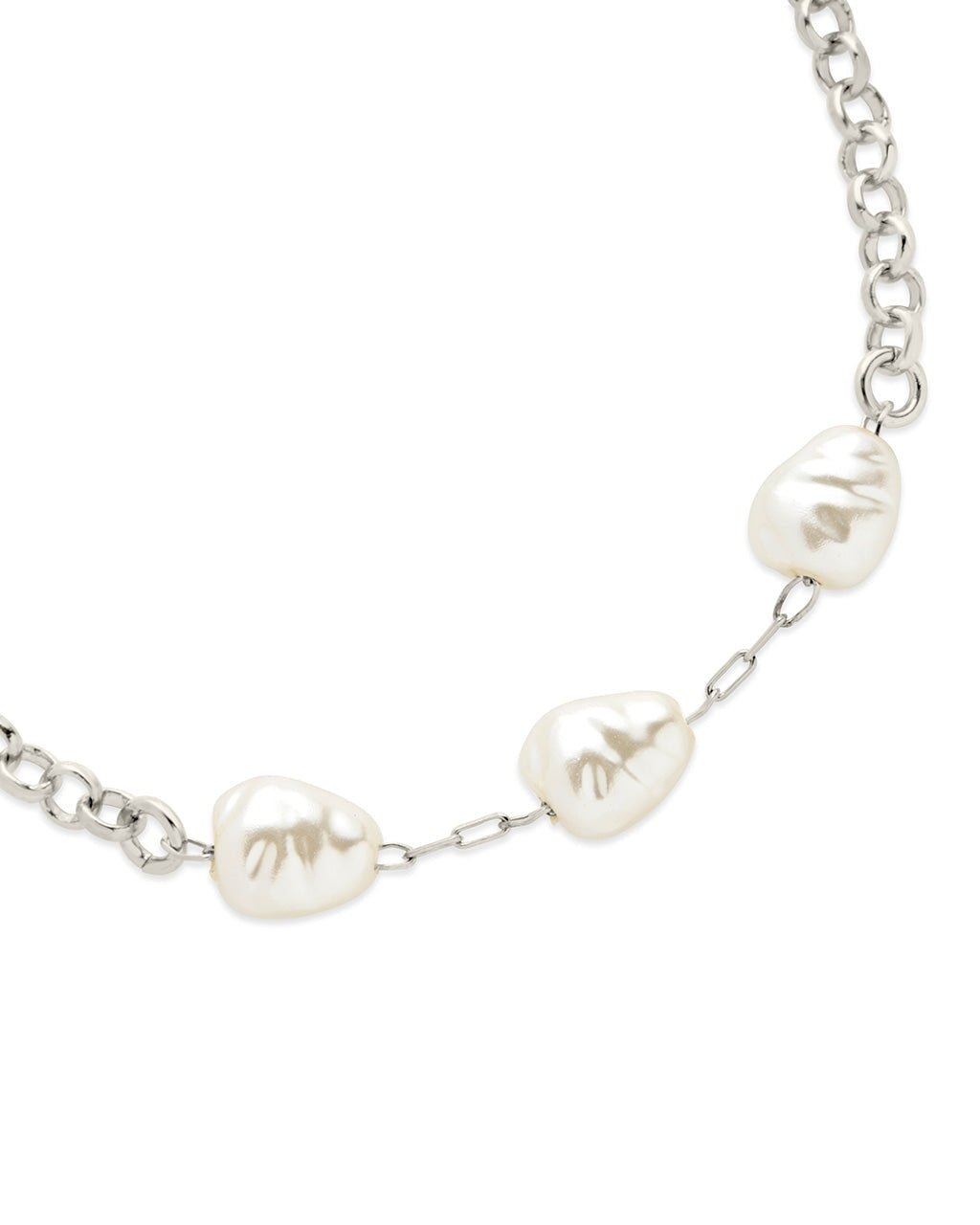 Allie Stationed Pearl Anklet - Sterling Forever