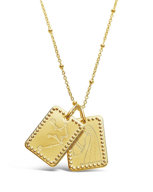 Zodiac Tag Necklace - Sterling Forever