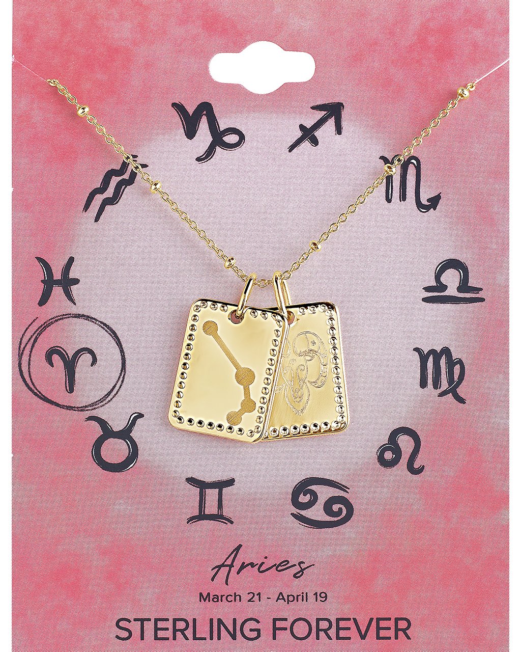 Zodiac Tag Necklace - Sterling Forever