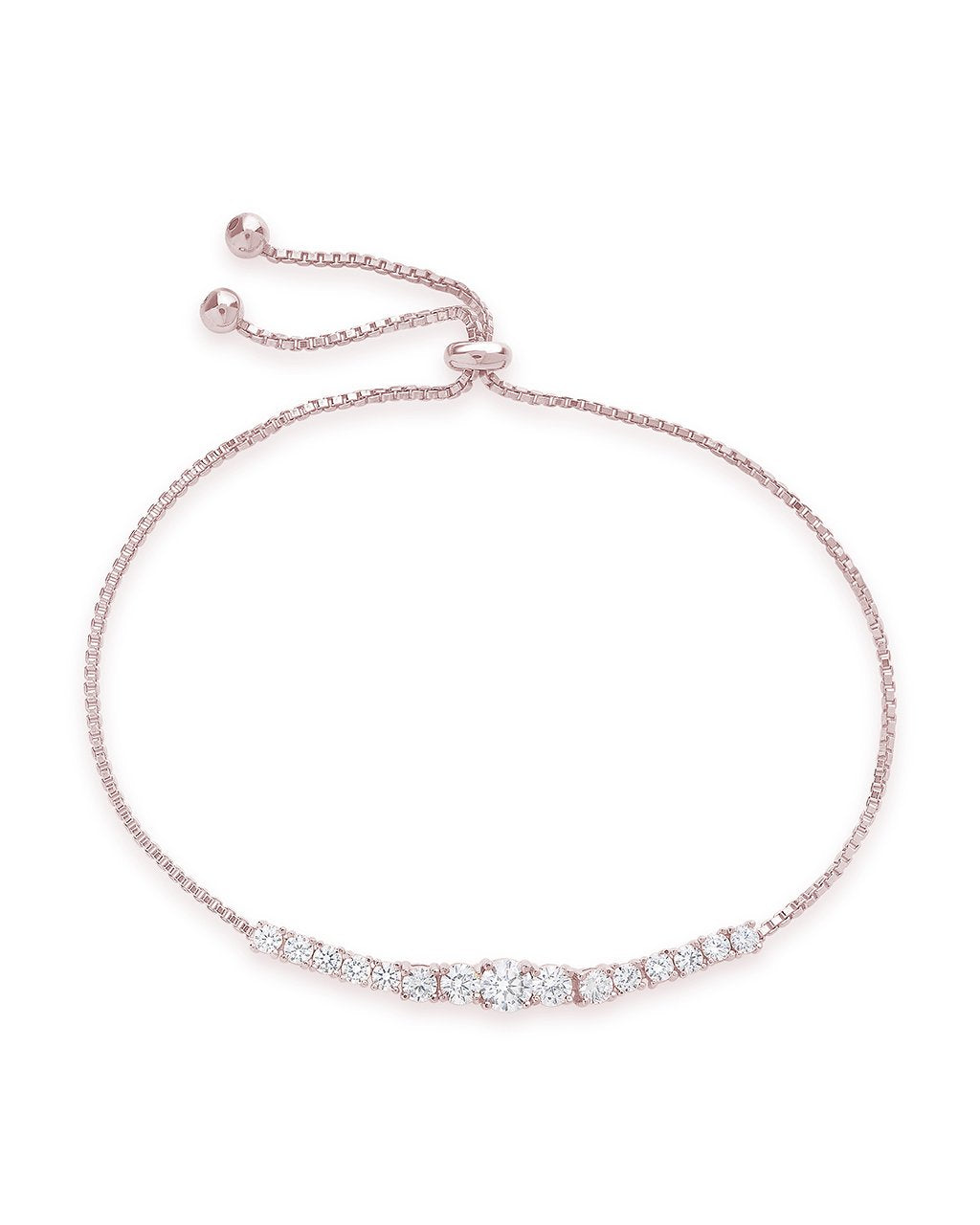 Graduated CZ Slider Bracelet - Sterling Forever