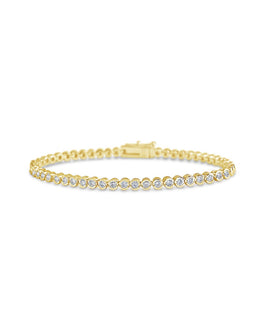 Helene Bezel CZ Tennis Bracelet