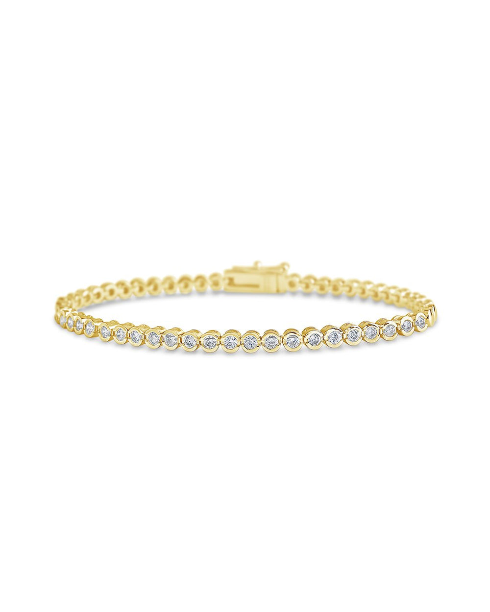 Bezel CZ Tennis Bracelet - Sterling Forever