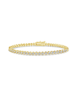Helene Bezel CZ Tennis Bracelet