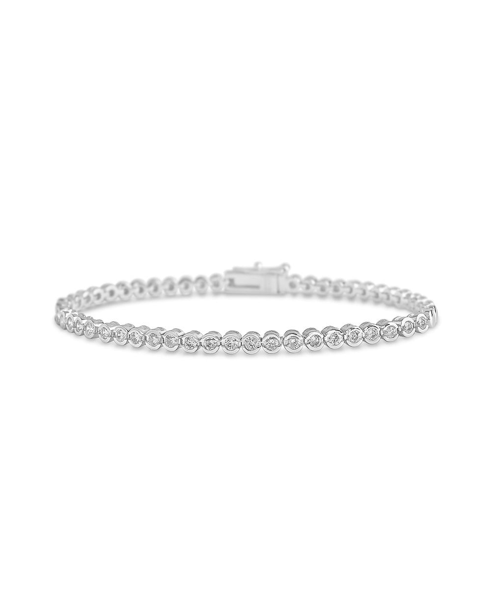 Bezel CZ Tennis Bracelet - Sterling Forever