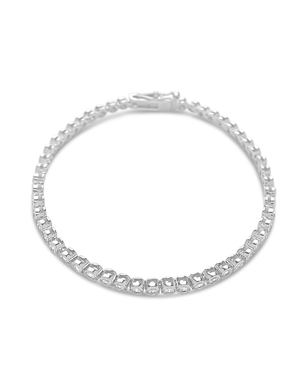 Bezel CZ Tennis Bracelet - Sterling Forever