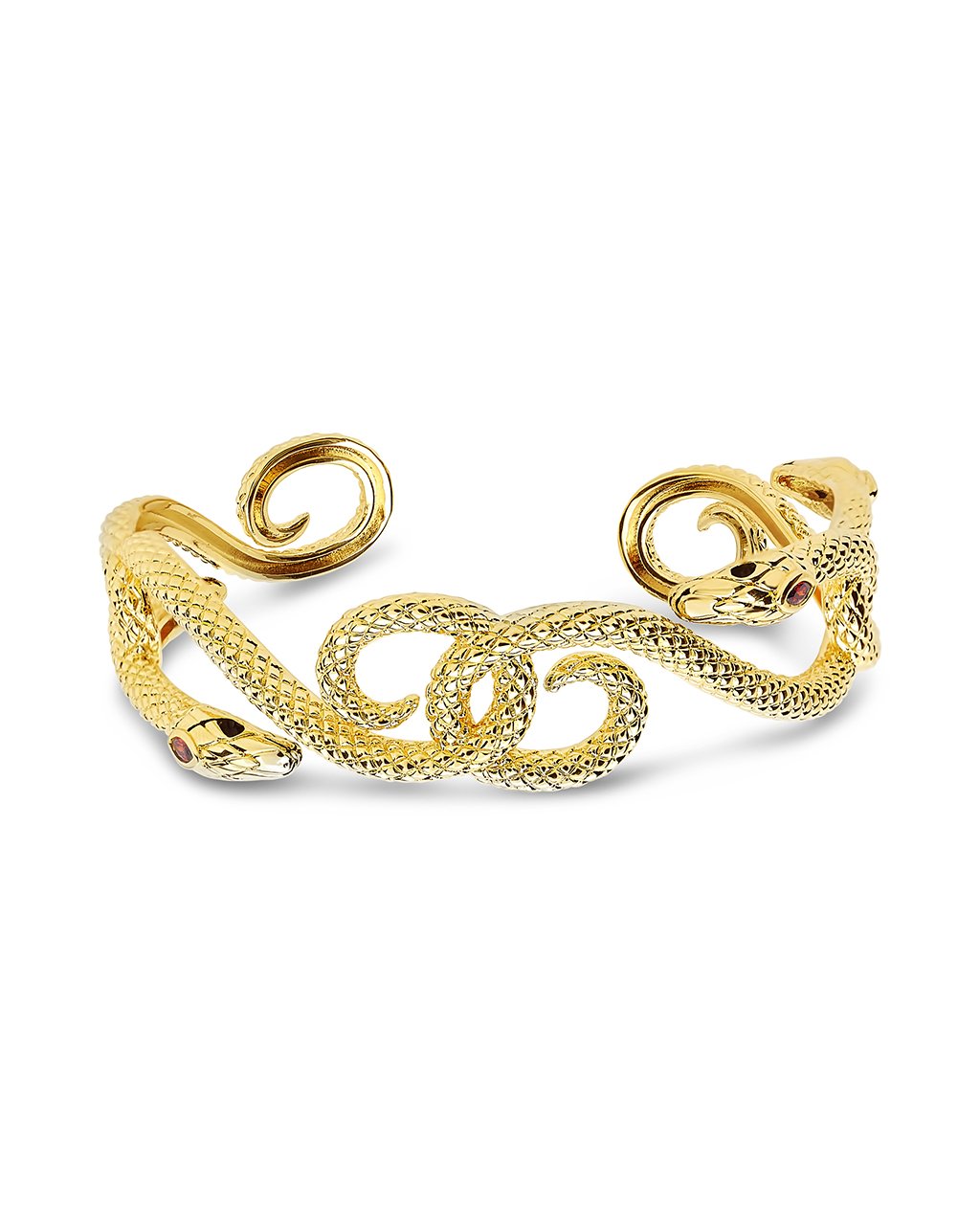 Interlocking Snake Cuff Bracelet Sterling Forever Gold