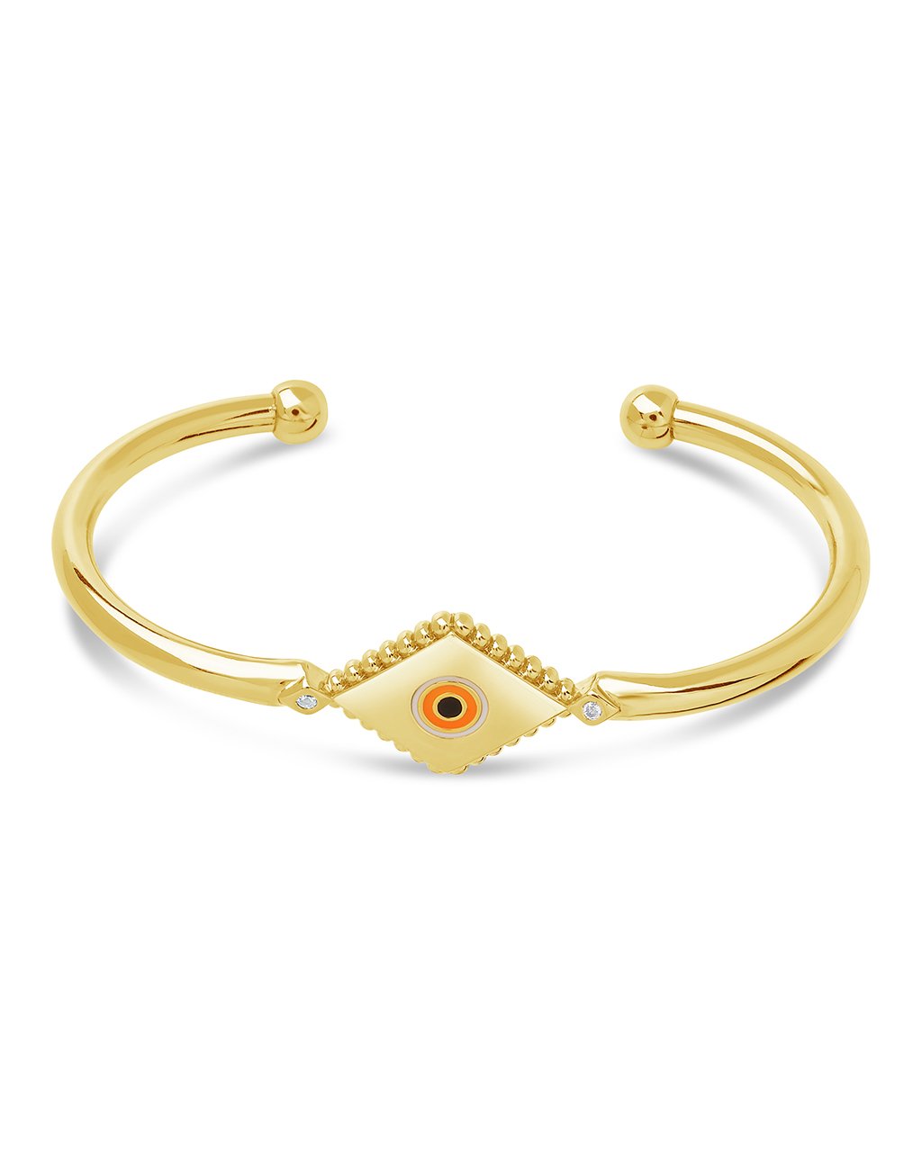 Diamond Evil Eye Cuff Bracelet Sterling Forever 