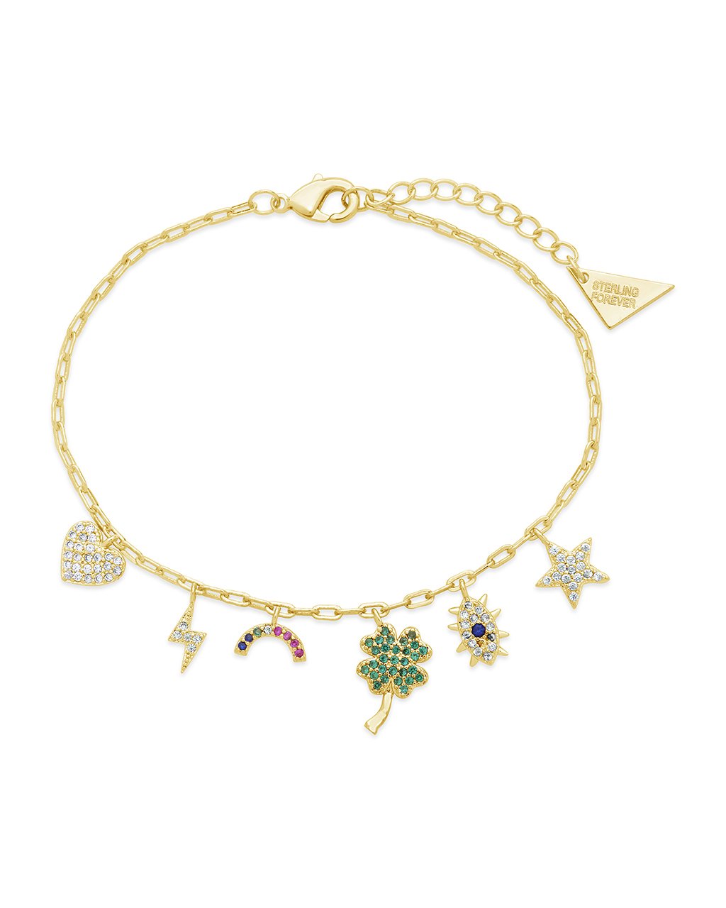 Iris Charm Bracelet Bracelet Sterling Forever Gold 