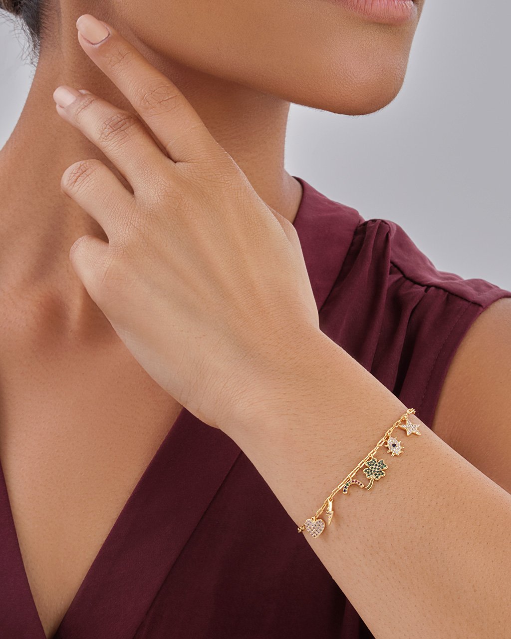 Iris Charm Bracelet Bracelet Sterling Forever 