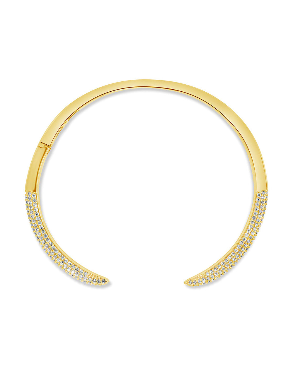 CZ Open Spike Cuff Bracelet Sterling Forever 