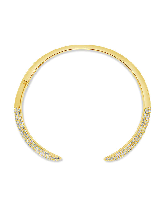 CZ Open Spike Cuff Bracelet Sterling Forever 