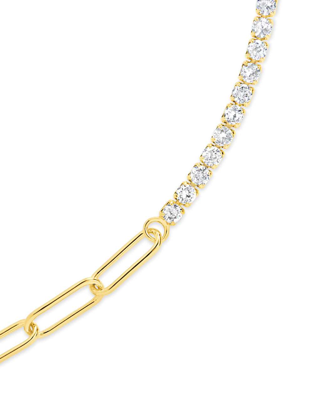 CZ & Paperclip Chain Bracelet Bracelet Sterling Forever 