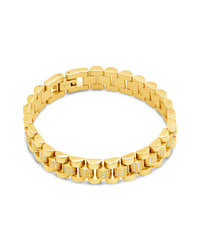 CZ Accent Watch Band Chain Bracelet Bracelet Sterling Forever 