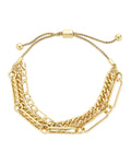 Layered Chain Bolo Bracelet Bracelet Sterling Forever Gold 