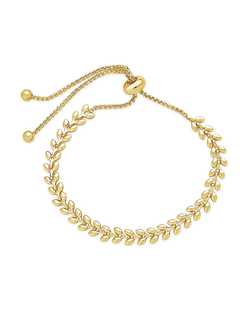 Athens Leaf Slider Bracelet Bracelet Sterling Forever Gold 