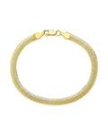 Flat Link Chain Bracelet Bracelet Sterling Forever Gold 