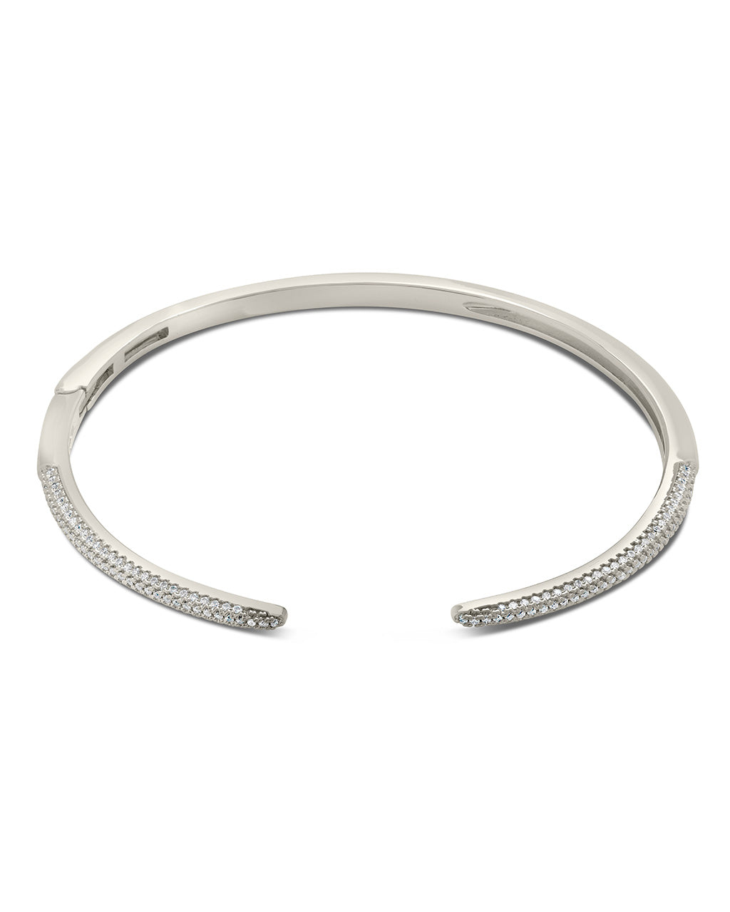 CZ Open Spike Cuff Bracelet Sterling Forever 