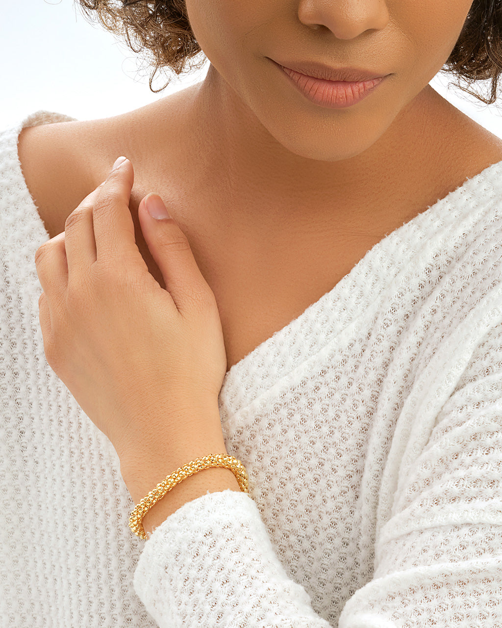 Caroline Bucci woven gold and silk bracelet