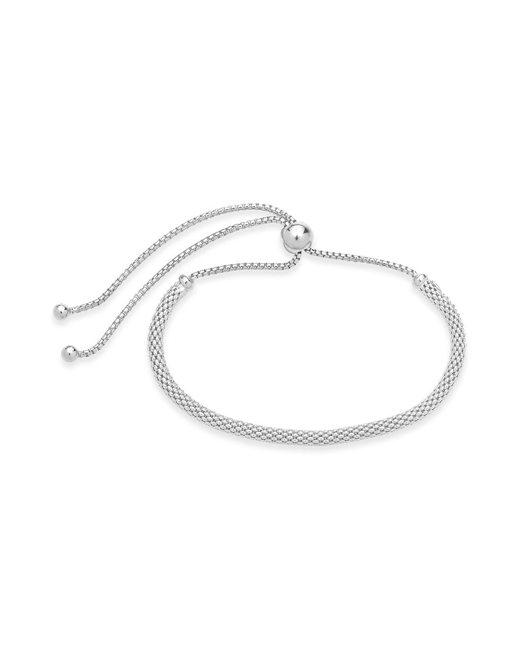 Sterling Silver Mesh Slider Bracelet - Sterling Forever