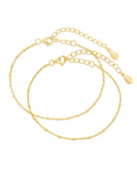 Sterling Silver Chloe Bracelet Set of 2 Bracelet Sterling Forever Gold 