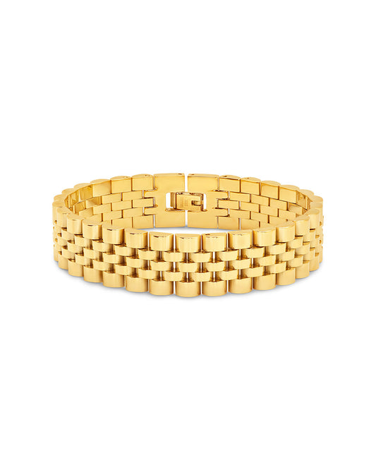 Chunky Watch Band Chain Bracelet Bracelet Sterling Forever Gold 