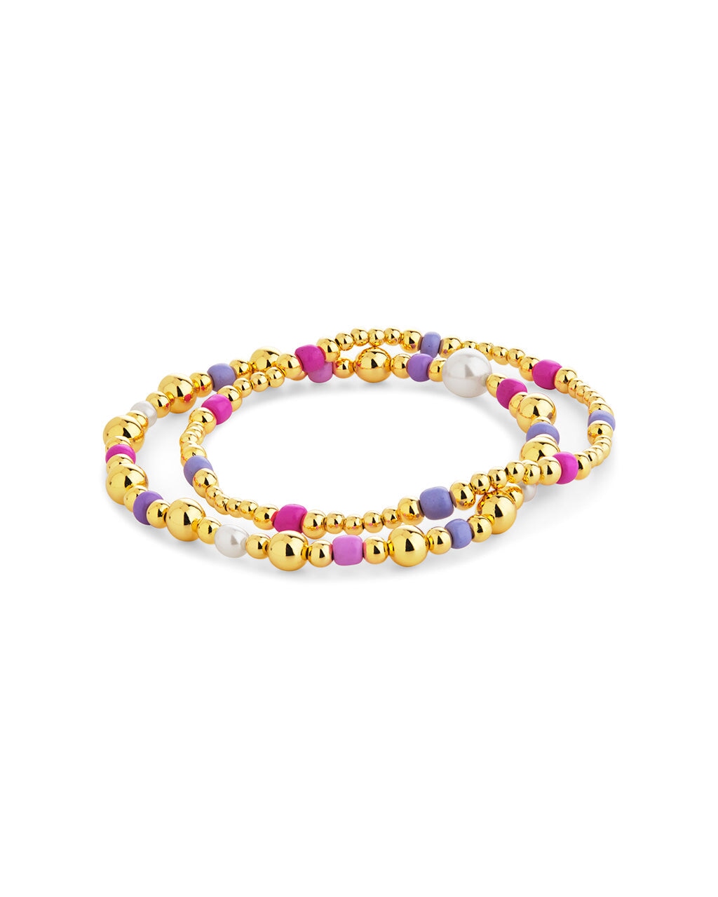 Priscilla Beaded Stretch Bracelet Set Bracelet Sterling Forever 