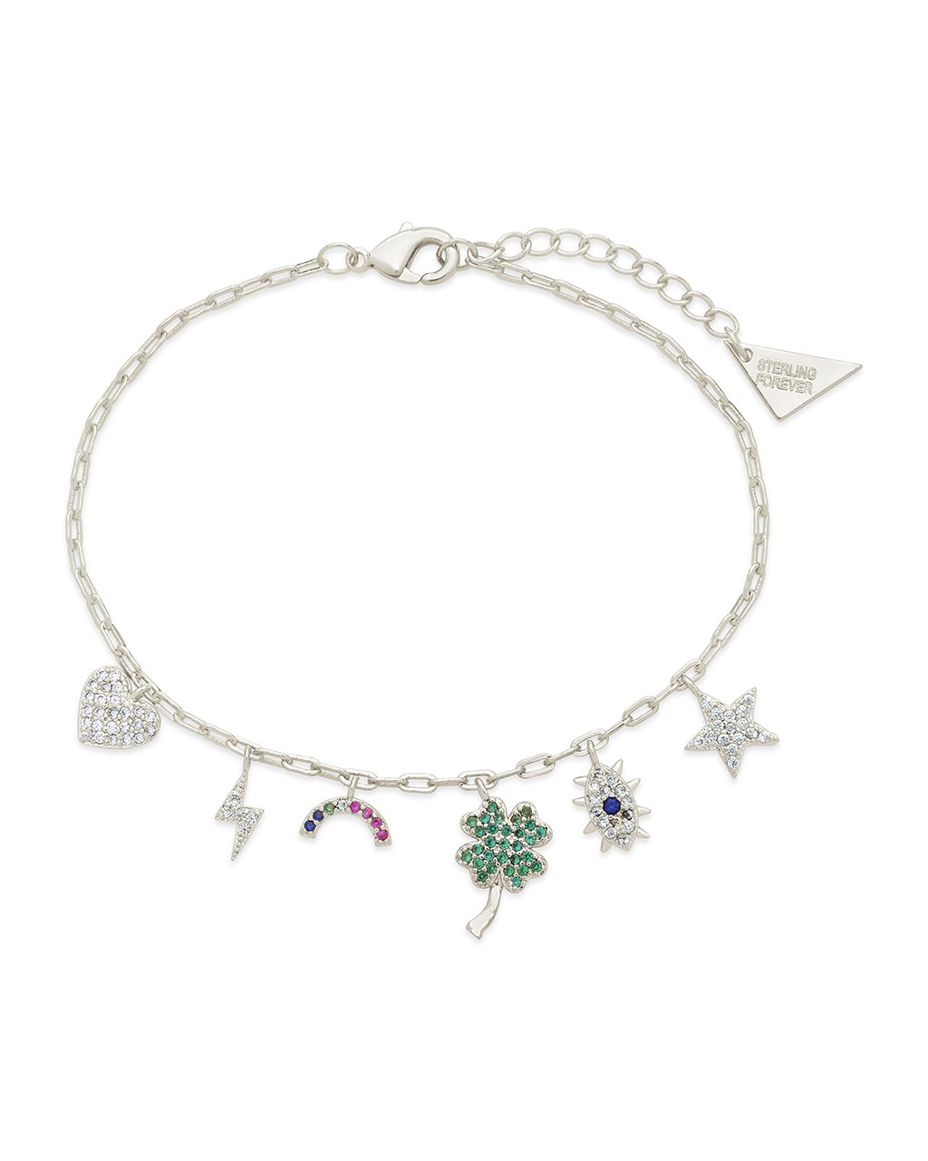 Iris Charm Bracelet Bracelet Sterling Forever Silver 