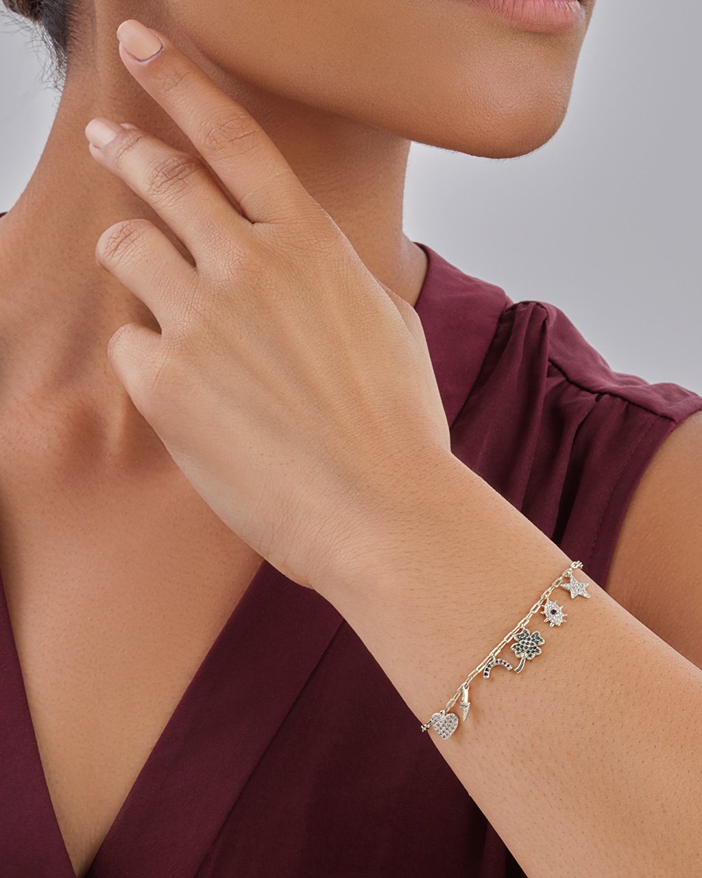 Iris Charm Bracelet Bracelet Sterling Forever 