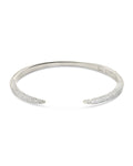 CZ Open Spike Cuff Bracelet Sterling Forever Silver Large 