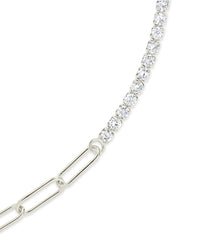 CZ & Paperclip Chain Bracelet Bracelet Sterling Forever 