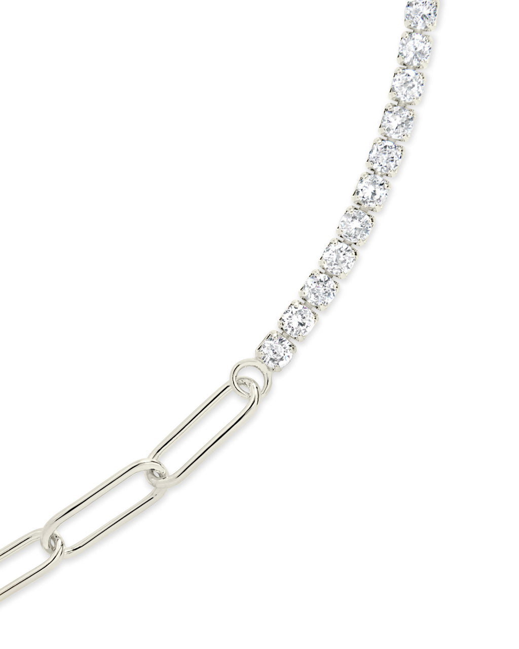 CZ & Paperclip Chain Bracelet Bracelet Sterling Forever 