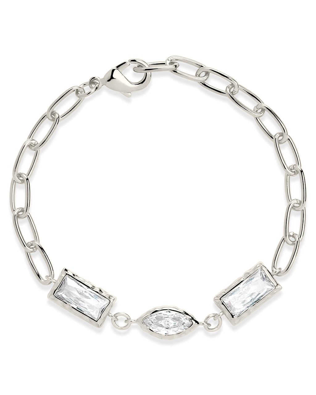 Tate CZ Chain Bracelet Bracelet Sterling Forever Silver 
